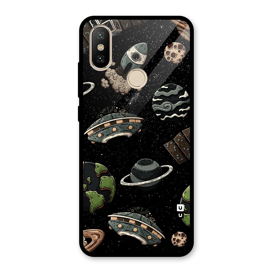 Cosmos Night Sky Anime Pattern Glass Back Case for Redmi A2