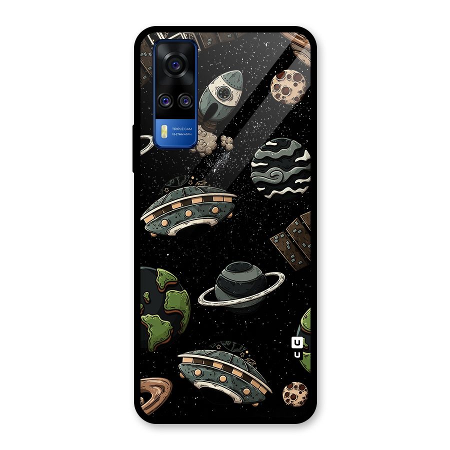 Cosmos Night Sky Anime Pattern Glass Back Case for Vivo Y31