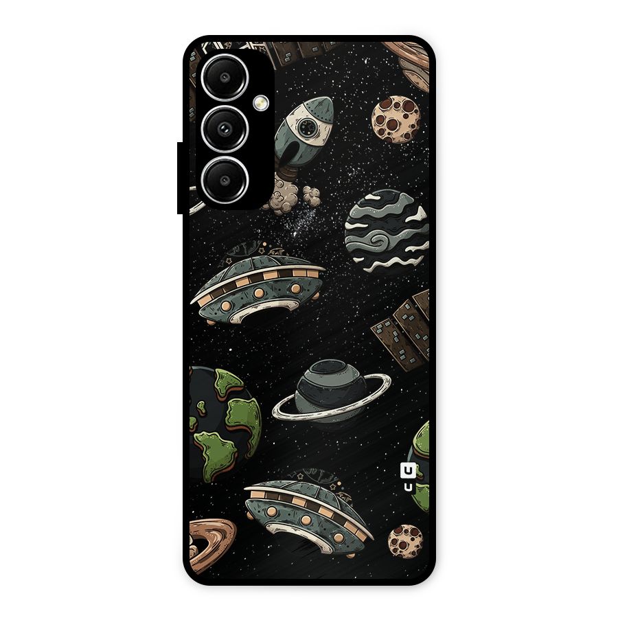 Cosmos Night Sky Anime Pattern Metal Back Case for Galaxy A05s