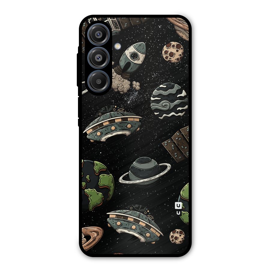 Cosmos Night Sky Anime Pattern Metal Back Case for Galaxy A16 5G