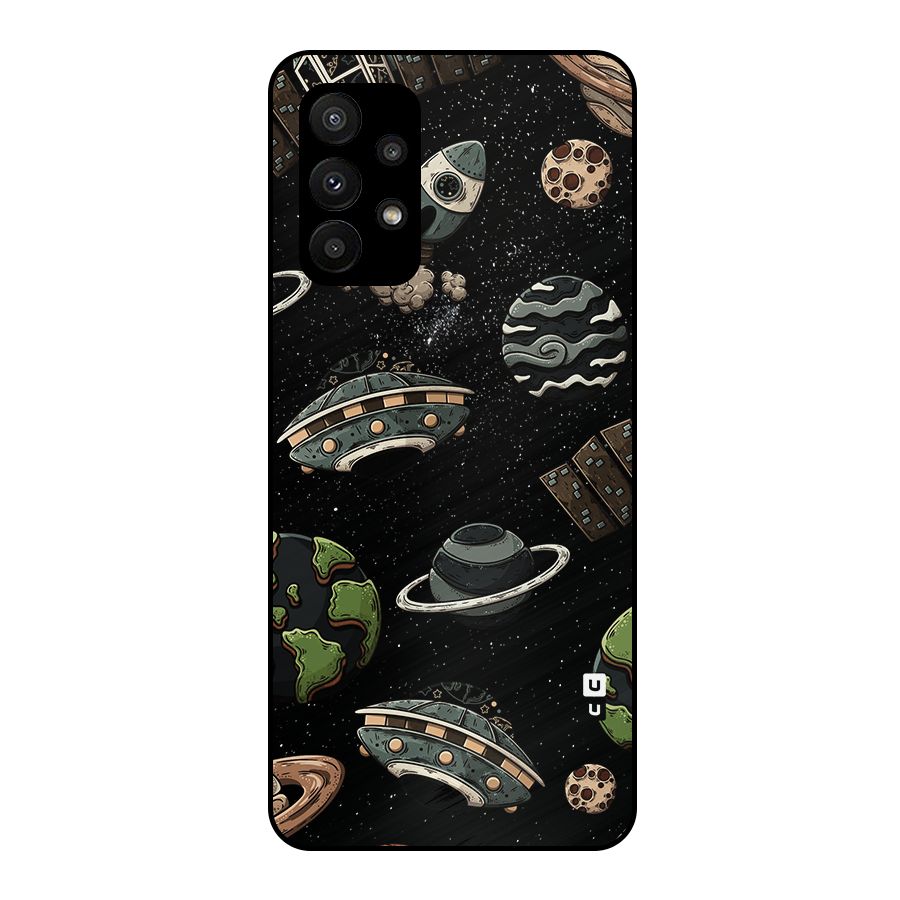 Cosmos Night Sky Anime Pattern Metal Back Case for Galaxy A23