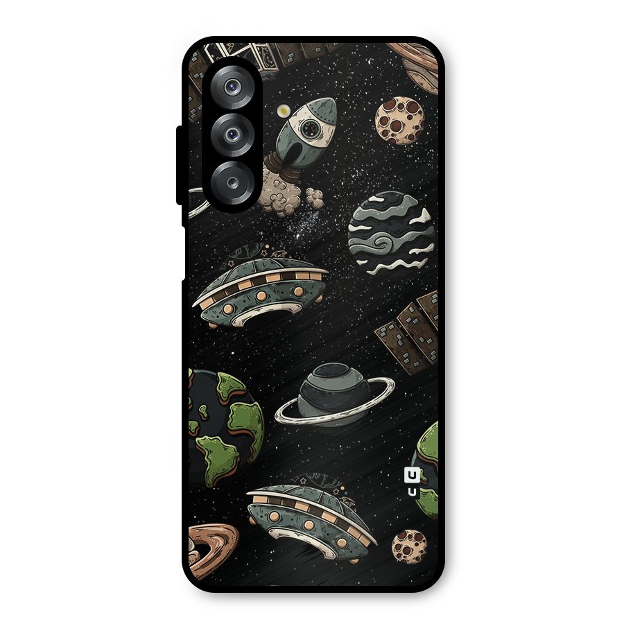 Cosmos Night Sky Anime Pattern Metal Back Case for Galaxy A26