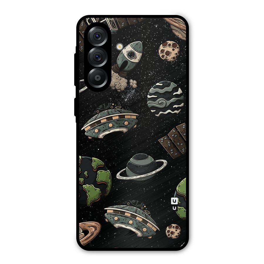 Cosmos Night Sky Anime Pattern Metal Back Case for Galaxy A36