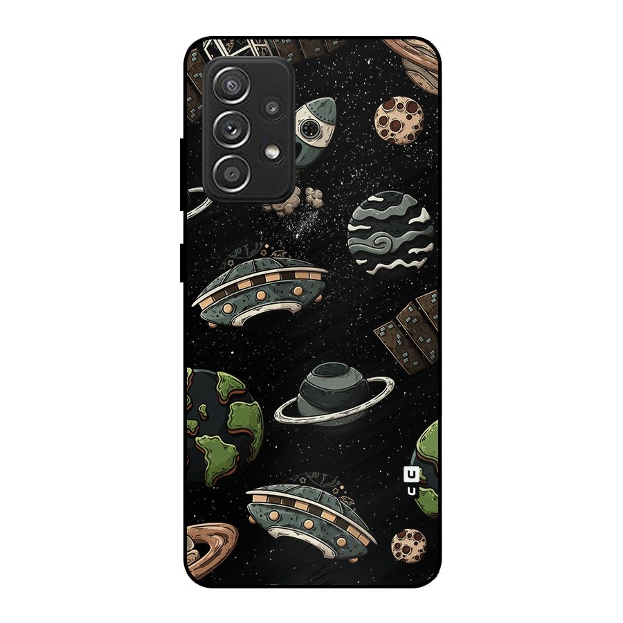 Cosmos Night Sky Anime Pattern Metal Back Case for Galaxy A52