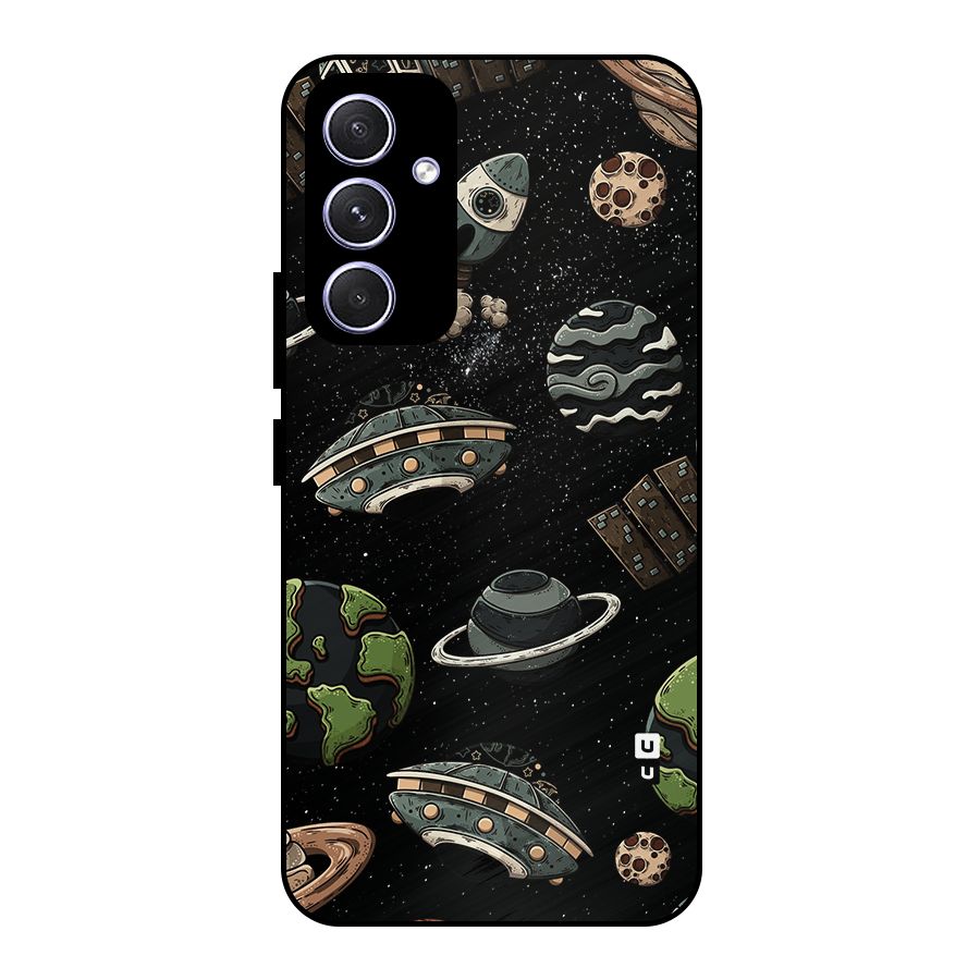 Cosmos Night Sky Anime Pattern Metal Back Case for Galaxy A54