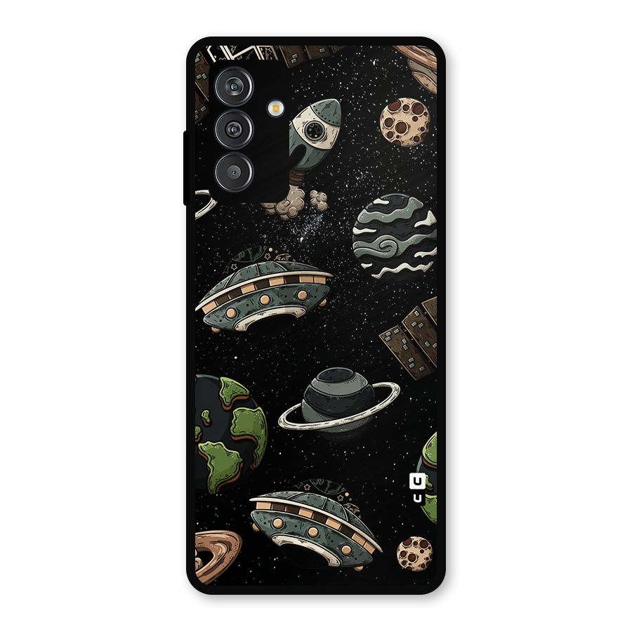 Cosmos Night Sky Anime Pattern Metal Back Case for Galaxy F13