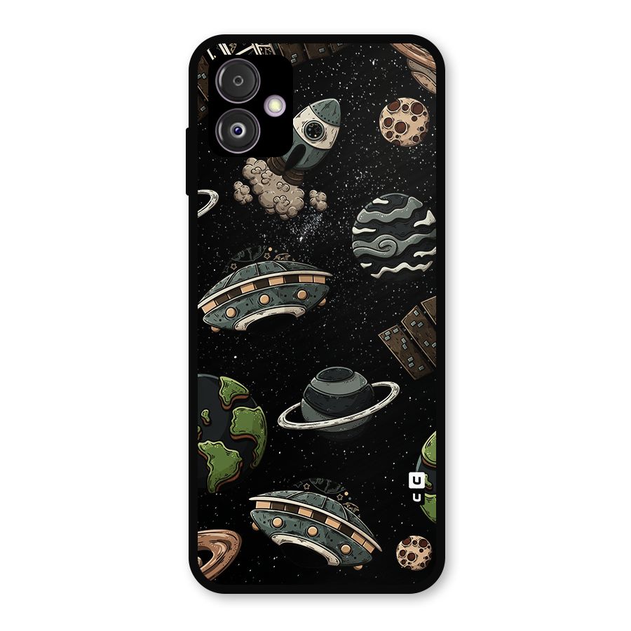 Cosmos Night Sky Anime Pattern Metal Back Case for Galaxy F14