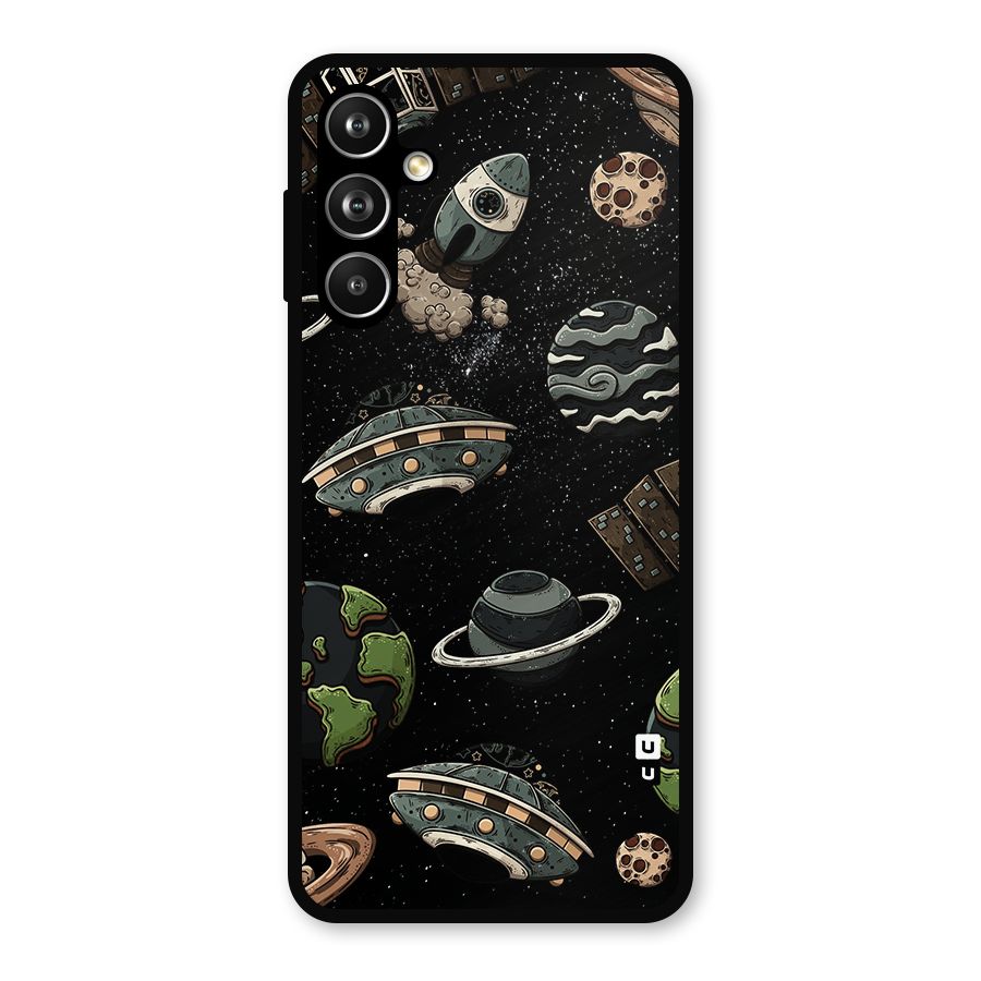Cosmos Night Sky Anime Pattern Metal Back Case for Galaxy F54