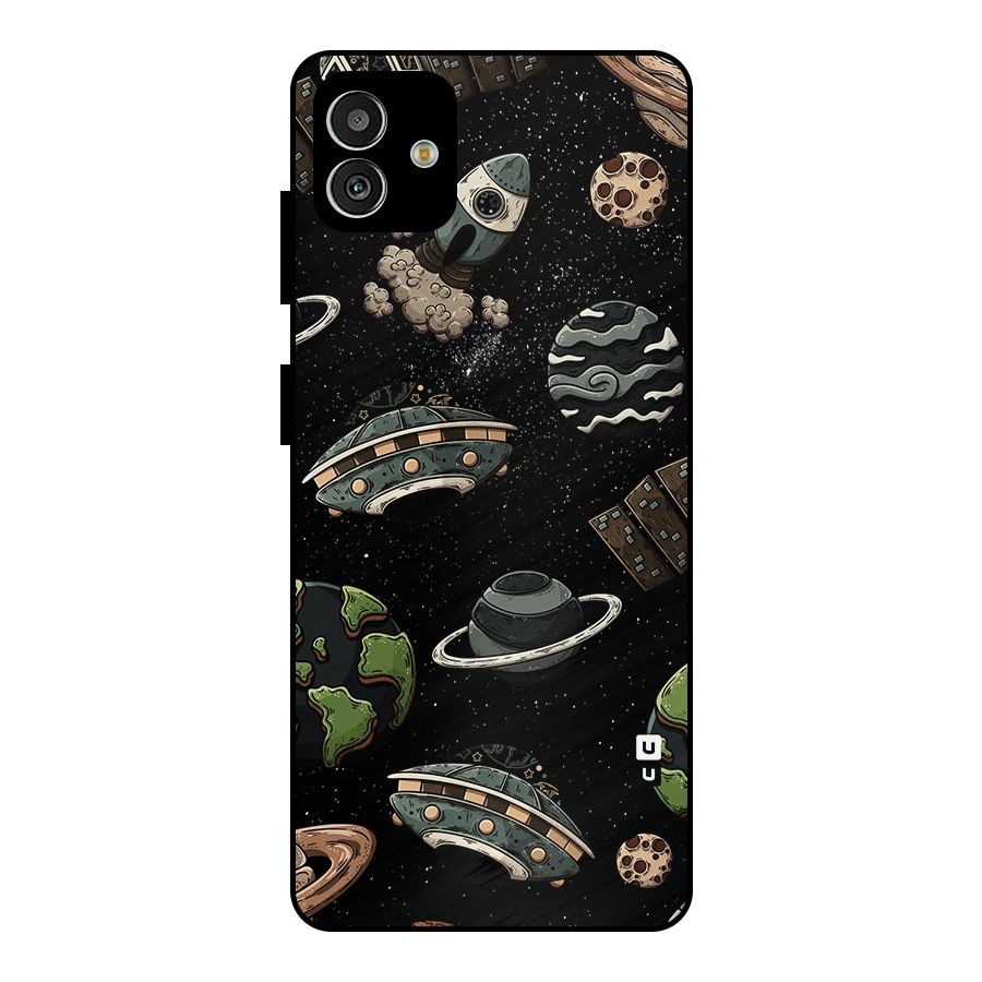 Cosmos Night Sky Anime Pattern Metal Back Case for Galaxy M13 5G