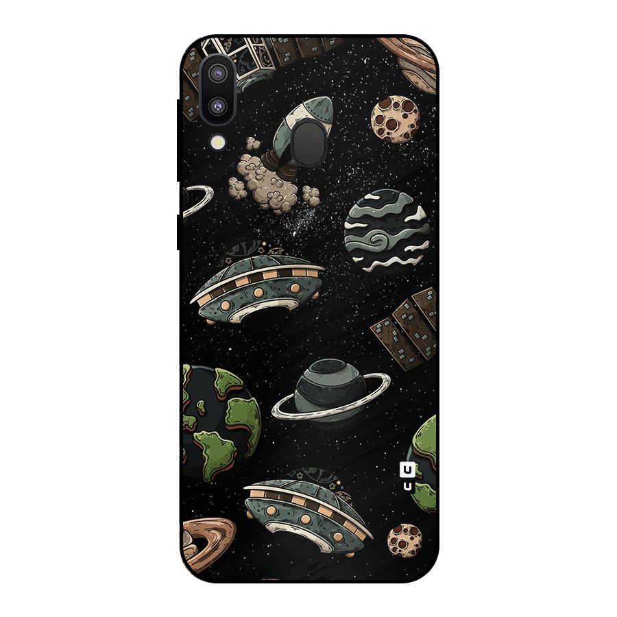 Cosmos Night Sky Anime Pattern Metal Back Case for Galaxy M20