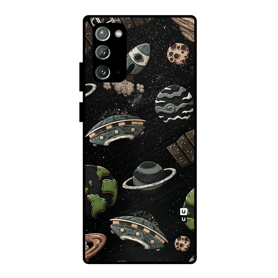 Cosmos Night Sky Anime Pattern Metal Back Case for Galaxy Note 20
