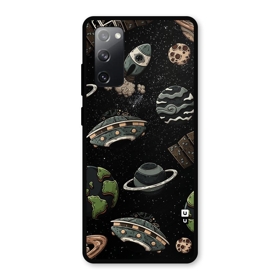 Cosmos Night Sky Anime Pattern Metal Back Case for Galaxy S20 FE 5G