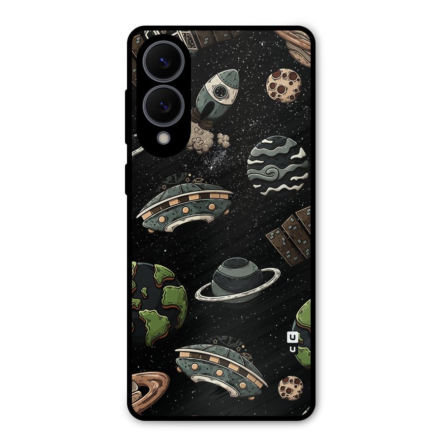 Cosmos Night Sky Anime Pattern Metal Back Case for Galaxy S25 Edge