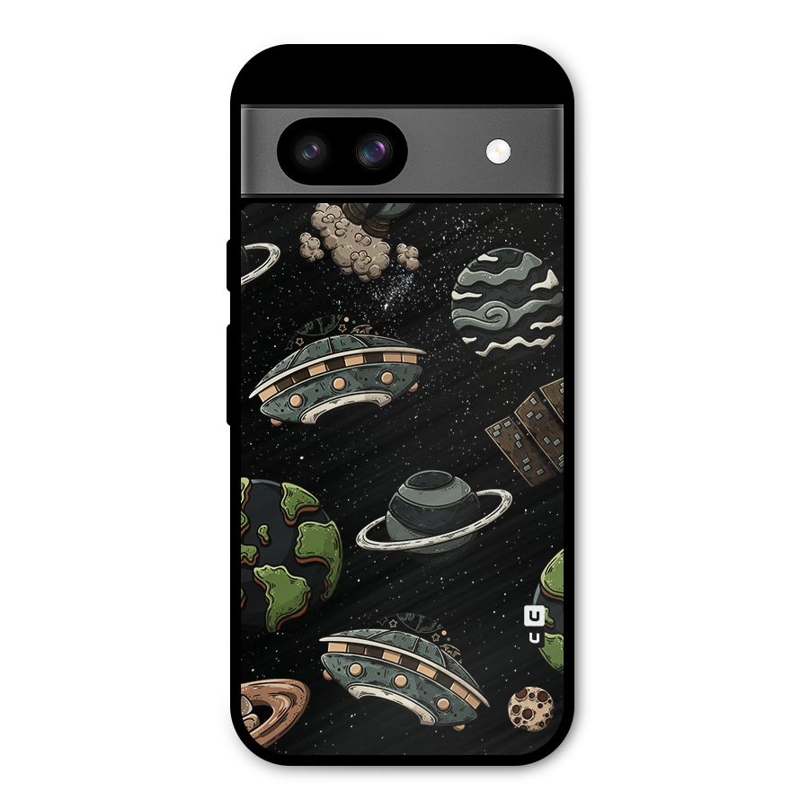 Cosmos Night Sky Anime Pattern Metal Back Case for Google Pixel 8a