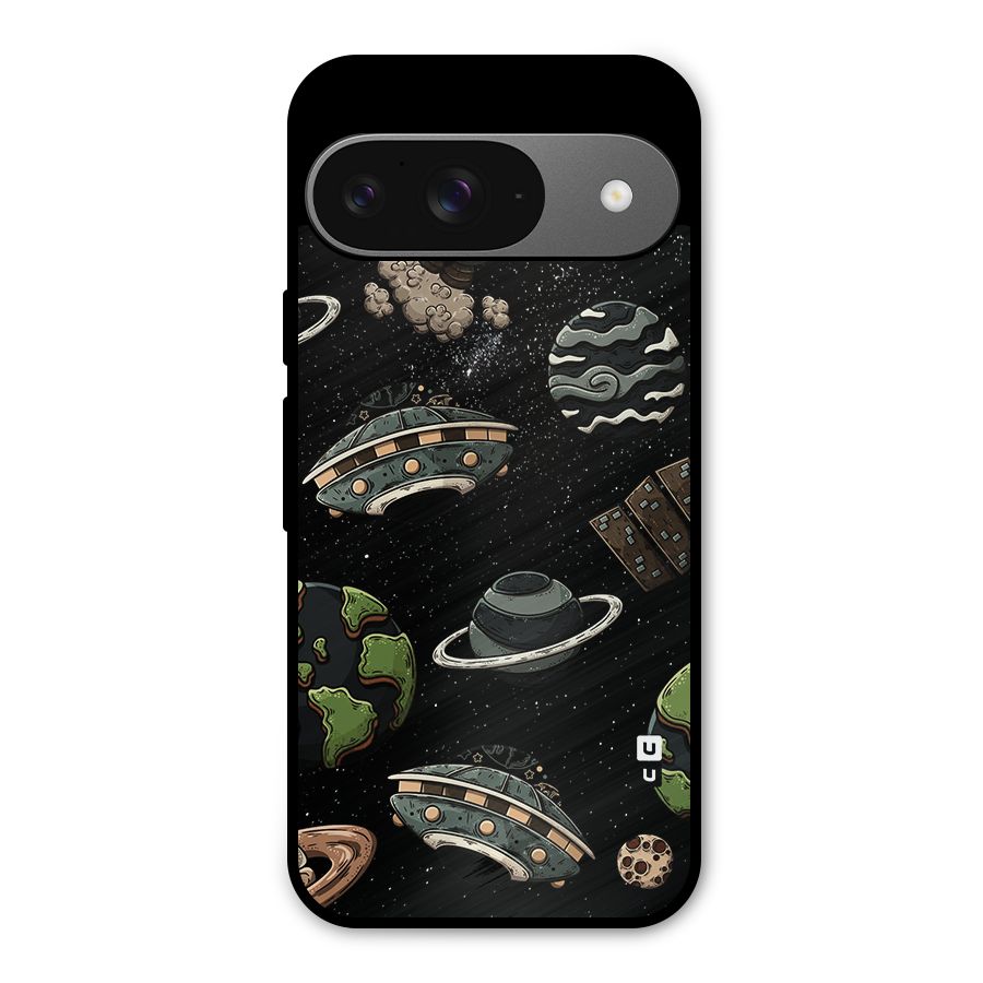 Cosmos Night Sky Anime Pattern Metal Back Case for Google Pixel 9