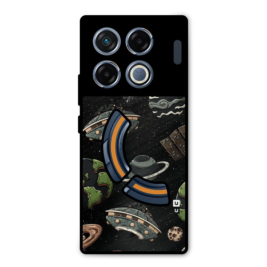 Cosmos Night Sky Anime Pattern Metal Back Case for Infinix GT 20 Pro