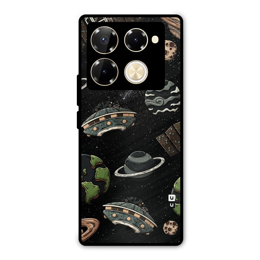 Cosmos Night Sky Anime Pattern Metal Back Case for Infinix Note 40 Pro Plus