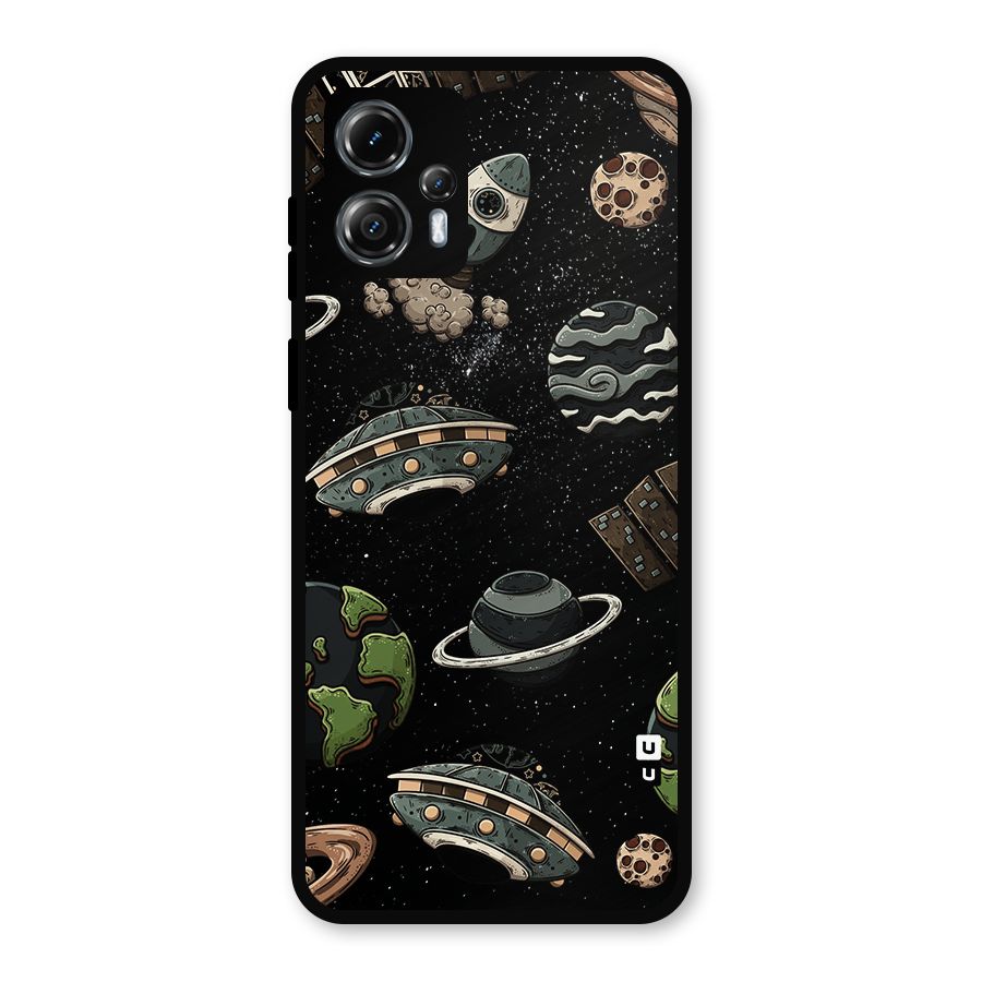 Cosmos Night Sky Anime Pattern Metal Back Case for Moto G13