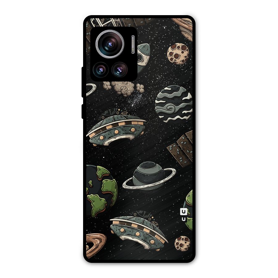 Cosmos Night Sky Anime Pattern Metal Back Case for Motorola Edge 30 Ultra