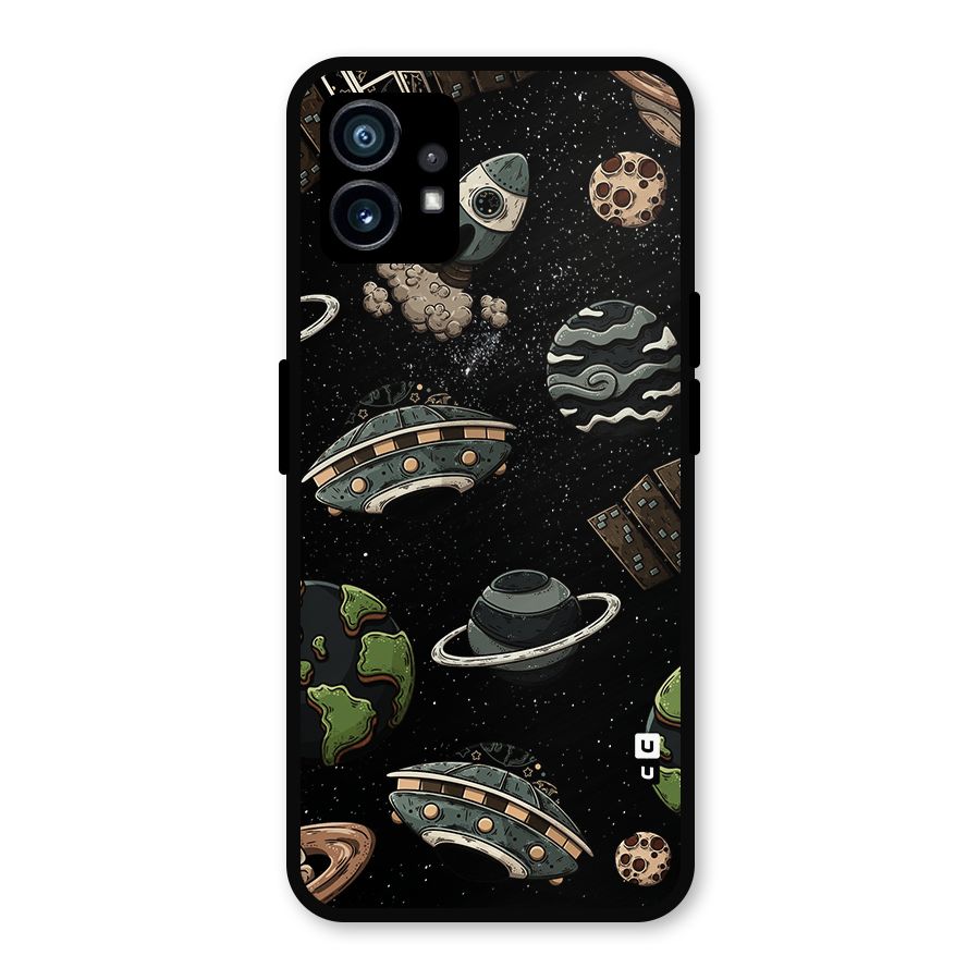 Cosmos Night Sky Anime Pattern Metal Back Case for Nothing Phone 1
