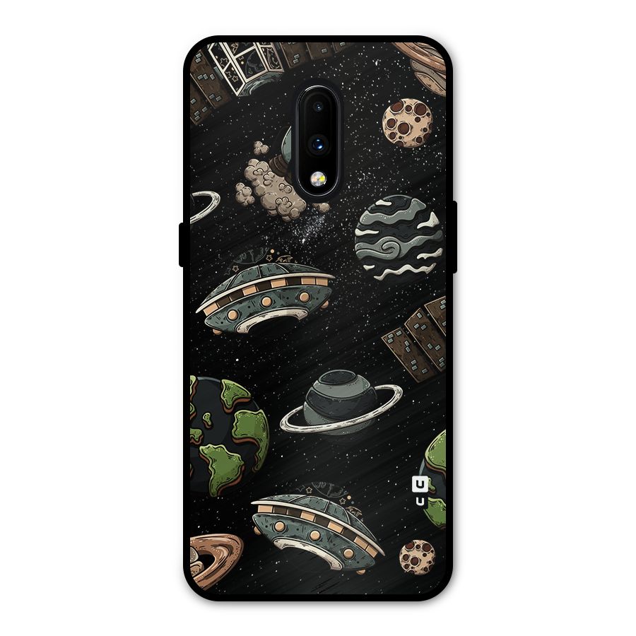 Cosmos Night Sky Anime Pattern Metal Back Case for OnePlus 7