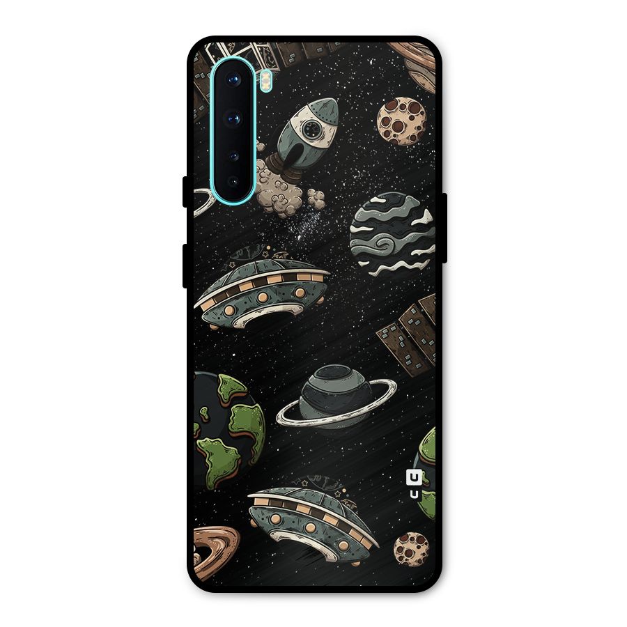 Cosmos Night Sky Anime Pattern Metal Back Case for OnePlus Nord