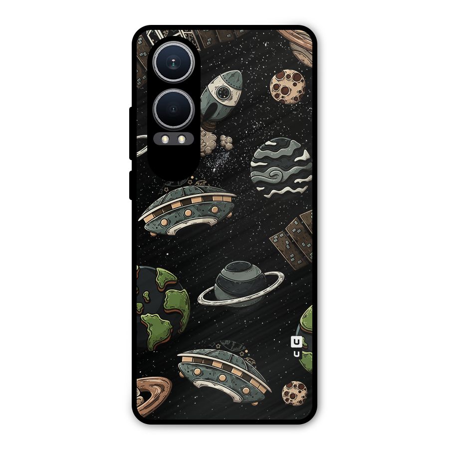 Cosmos Night Sky Anime Pattern Metal Back Case for OnePlus Nord CE4 Lite
