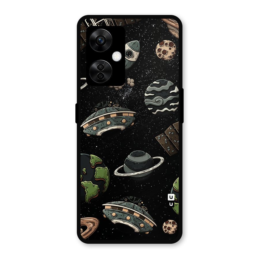 Cosmos Night Sky Anime Pattern Metal Back Case for OnePlus Nord CE 3 Lite
