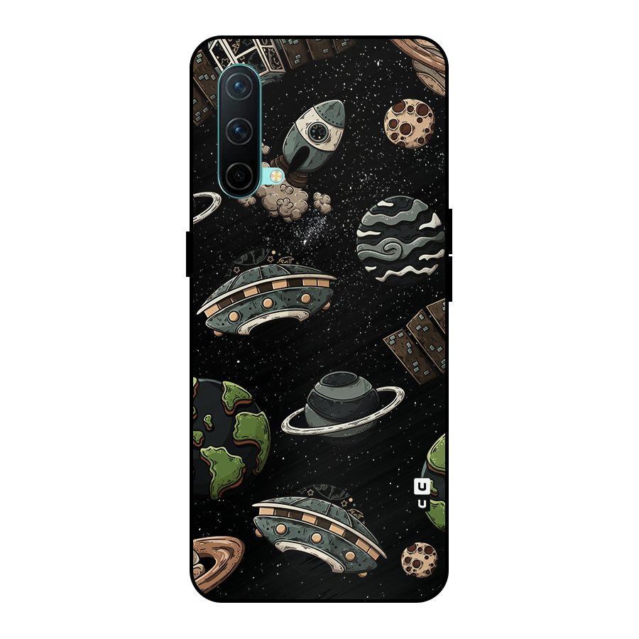 Cosmos Night Sky Anime Pattern Metal Back Case for OnePlus Nord CE 5G