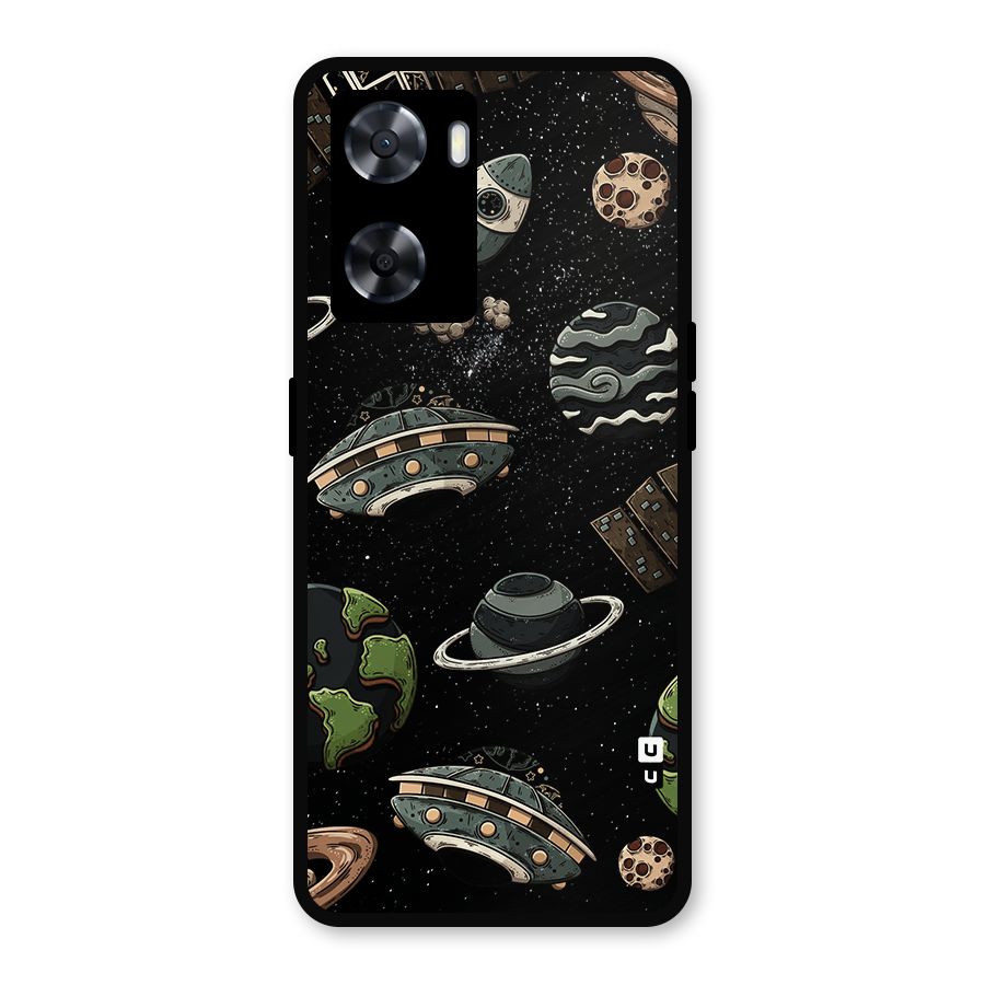 Cosmos Night Sky Anime Pattern Metal Back Case for OnePlus Nord N20 SE