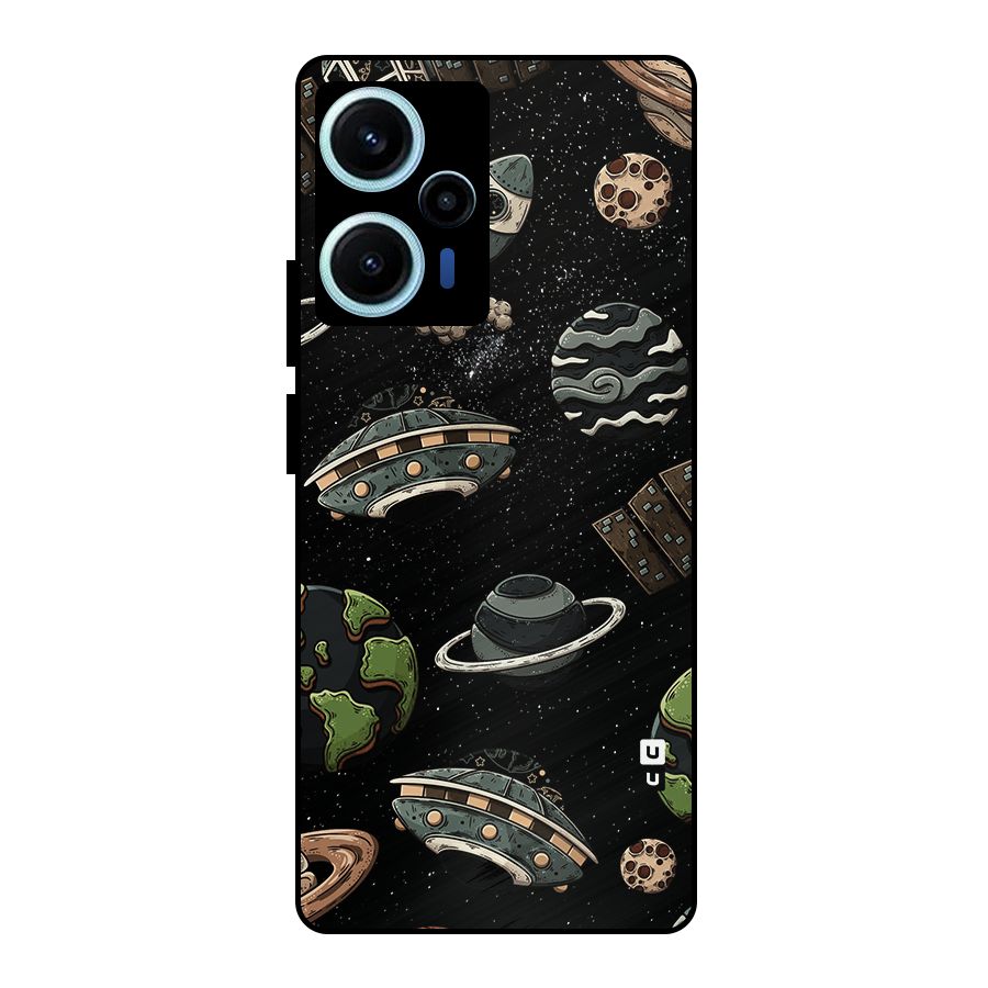 Cosmos Night Sky Anime Pattern Metal Back Case for Poco F5