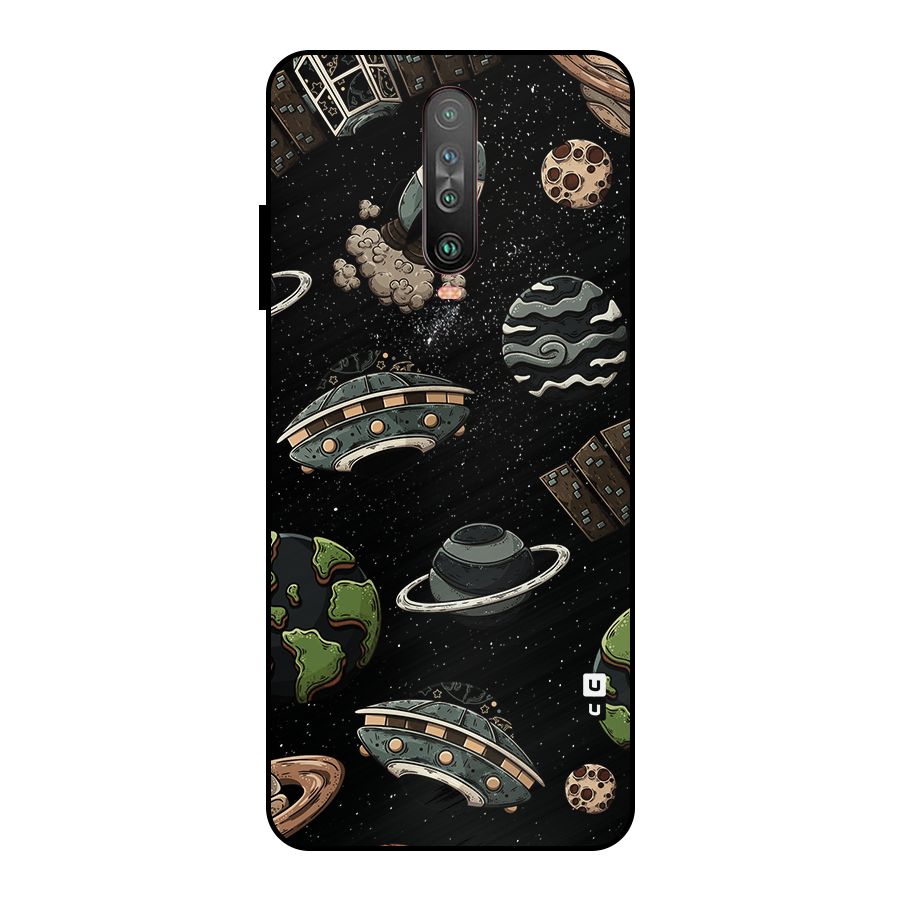 Cosmos Night Sky Anime Pattern Metal Back Case for Poco X2
