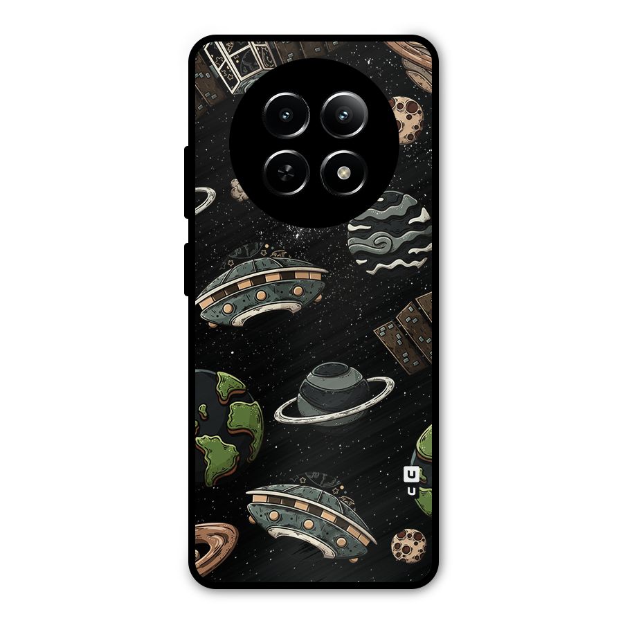 Cosmos Night Sky Anime Pattern Metal Back Case for Realme 12 5G
