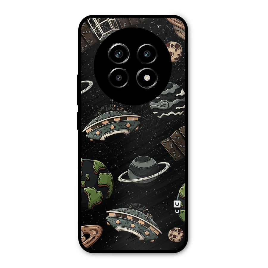 Cosmos Night Sky Anime Pattern Metal Back Case for Realme 13 Pro