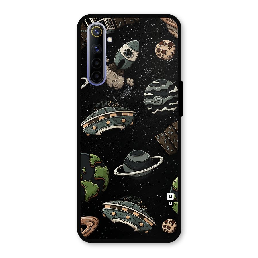 Cosmos Night Sky Anime Pattern Metal Back Case for Realme 6i