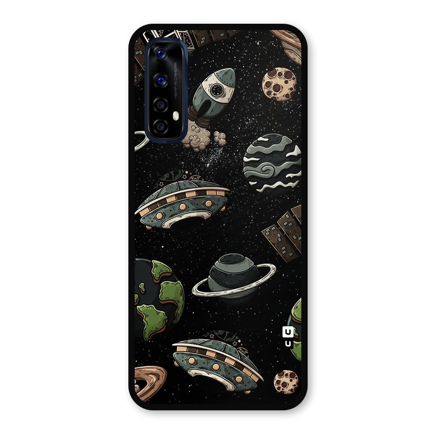 Cosmos Night Sky Anime Pattern Metal Back Case for Realme 7