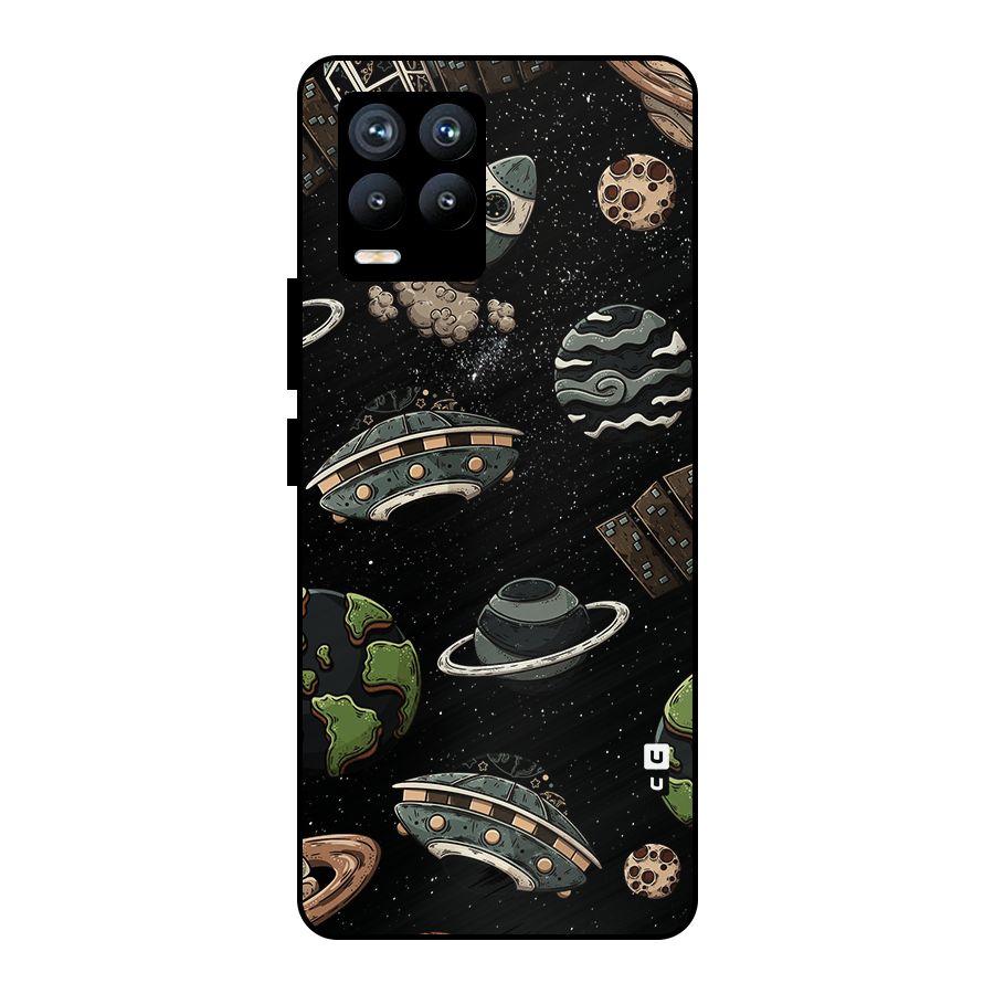Cosmos Night Sky Anime Pattern Metal Back Case for Realme 8