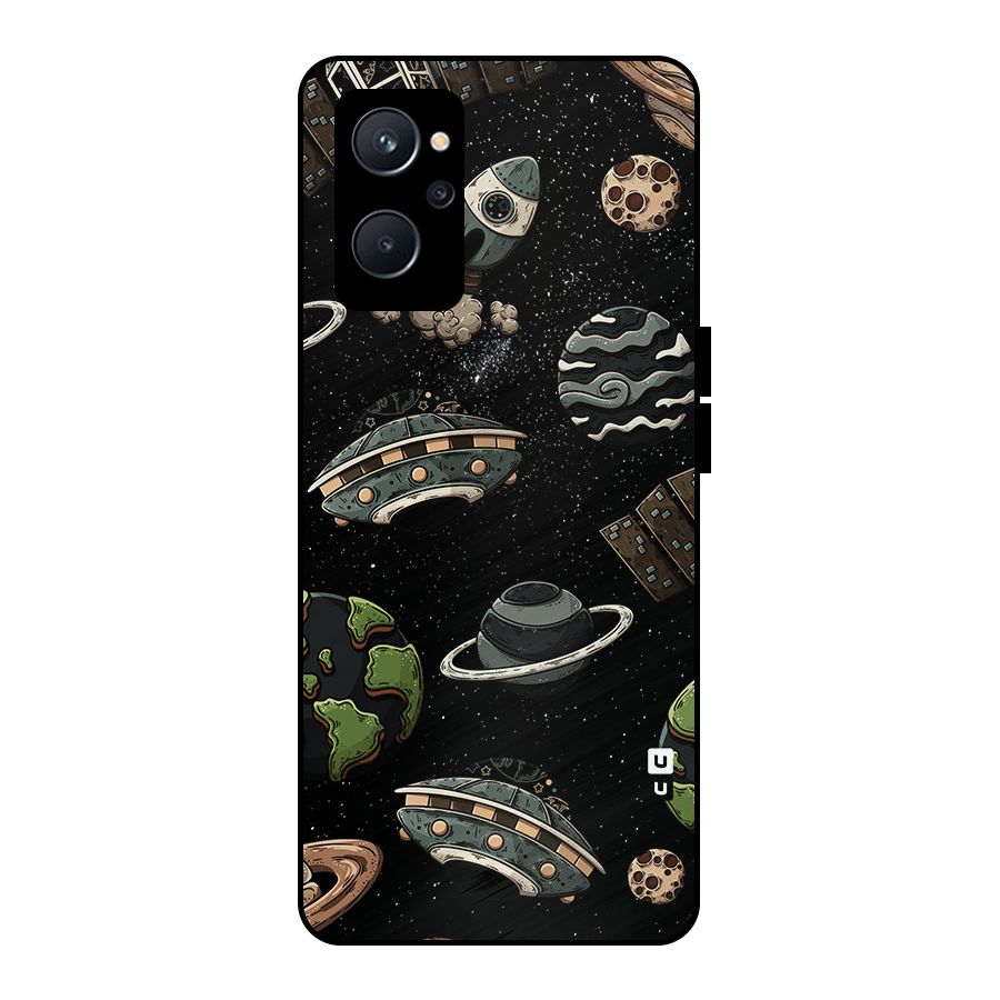 Cosmos Night Sky Anime Pattern Metal Back Case for Realme 9i 5G