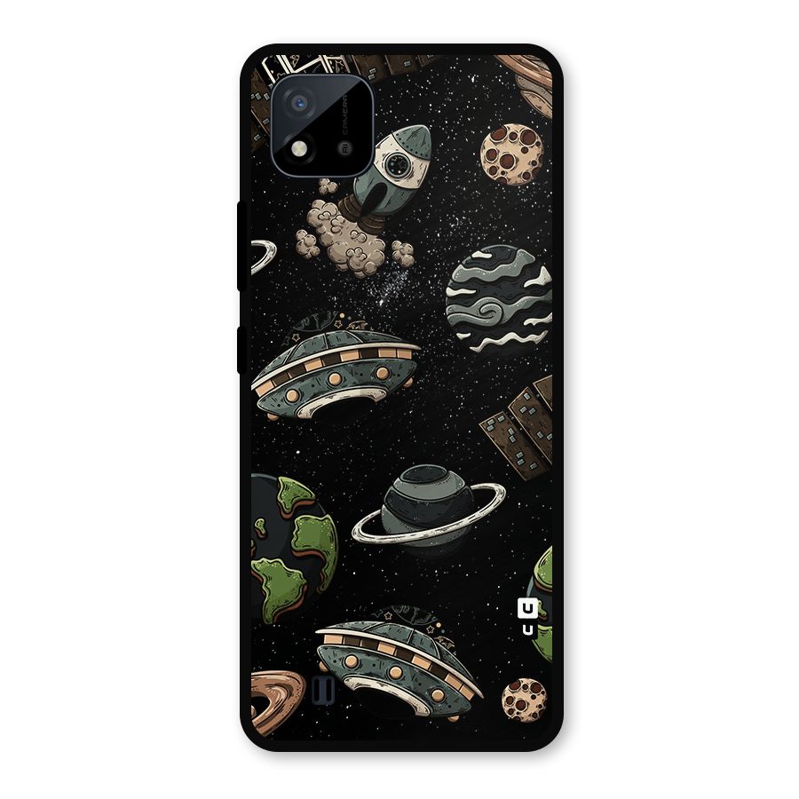 Cosmos Night Sky Anime Pattern Metal Back Case for Realme C11 2021