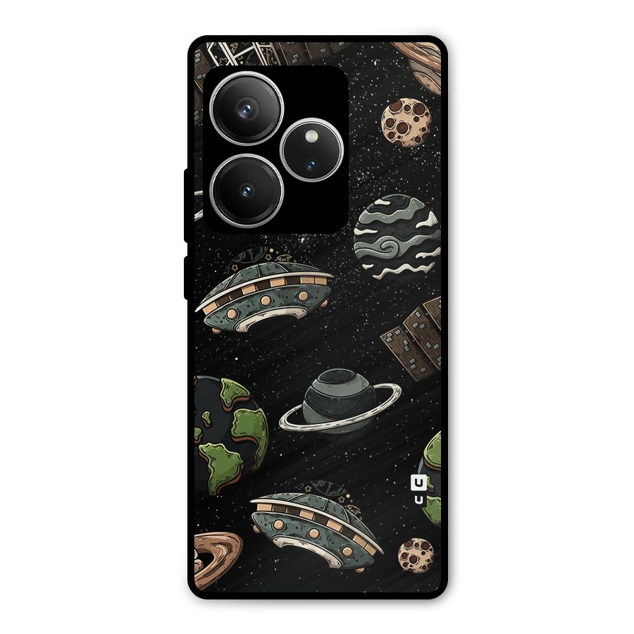 Cosmos Night Sky Anime Pattern Metal Back Case for Realme GT 6