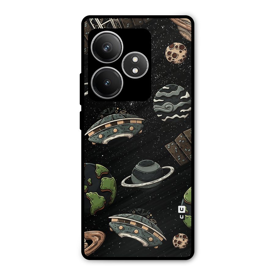 Cosmos Night Sky Anime Pattern Metal Back Case for Realme GT 6T