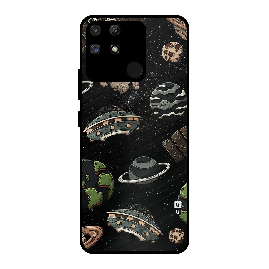Cosmos Night Sky Anime Pattern Metal Back Case for Realme Narzo 50A
