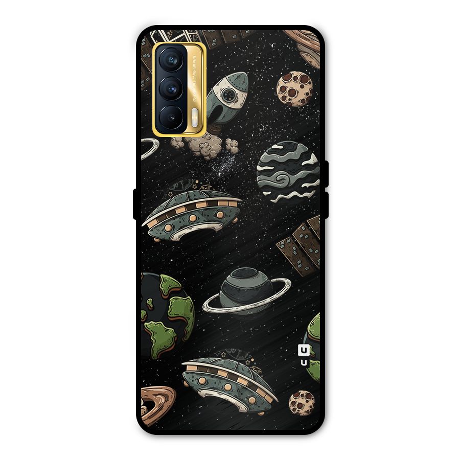 Cosmos Night Sky Anime Pattern Metal Back Case for Realme X7