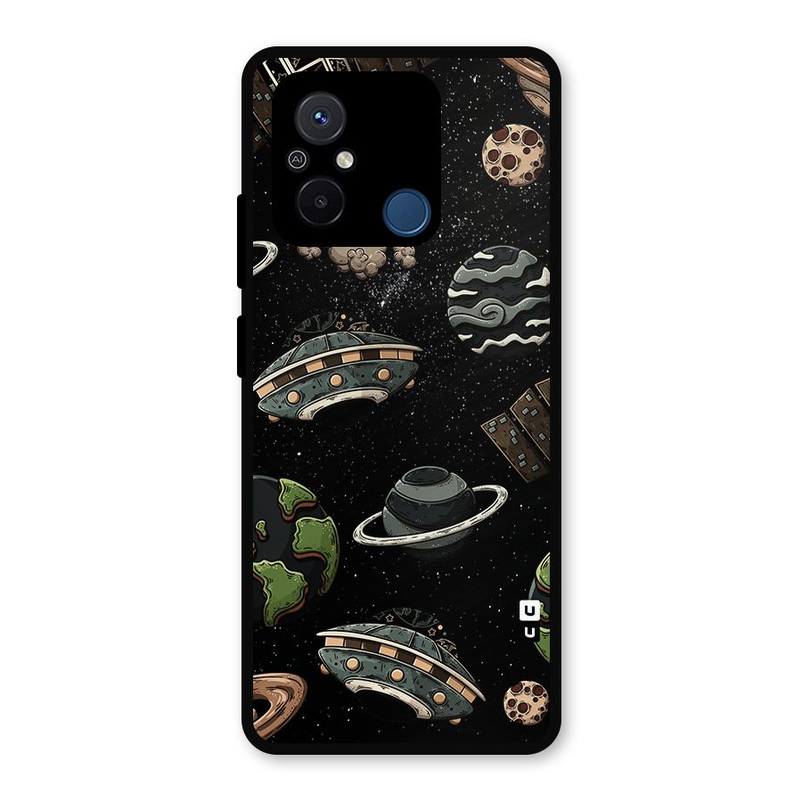 Cosmos Night Sky Anime Pattern Metal Back Case for Redmi 12C