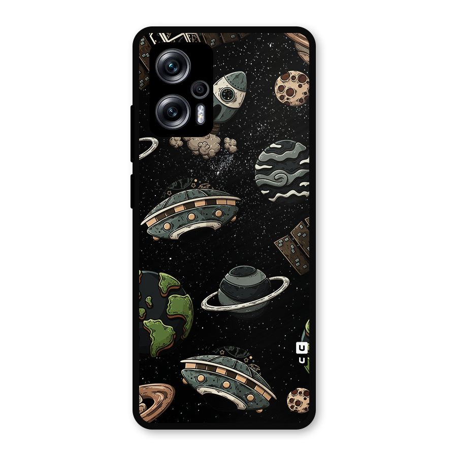 Cosmos Night Sky Anime Pattern Metal Back Case for Redmi K50i