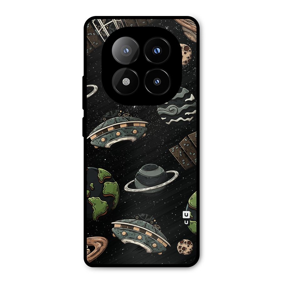 Cosmos Night Sky Anime Pattern Metal Back Case for Redmi Note 14 Pro Plus 5G