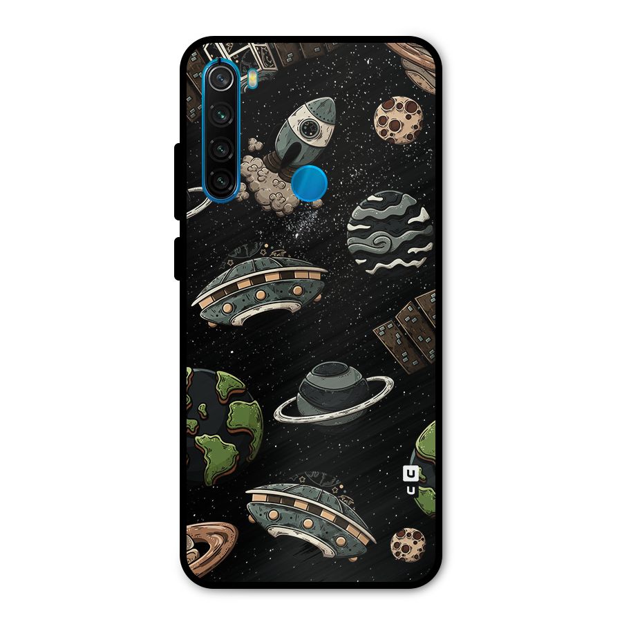 Cosmos Night Sky Anime Pattern Metal Back Case for Redmi Note 8