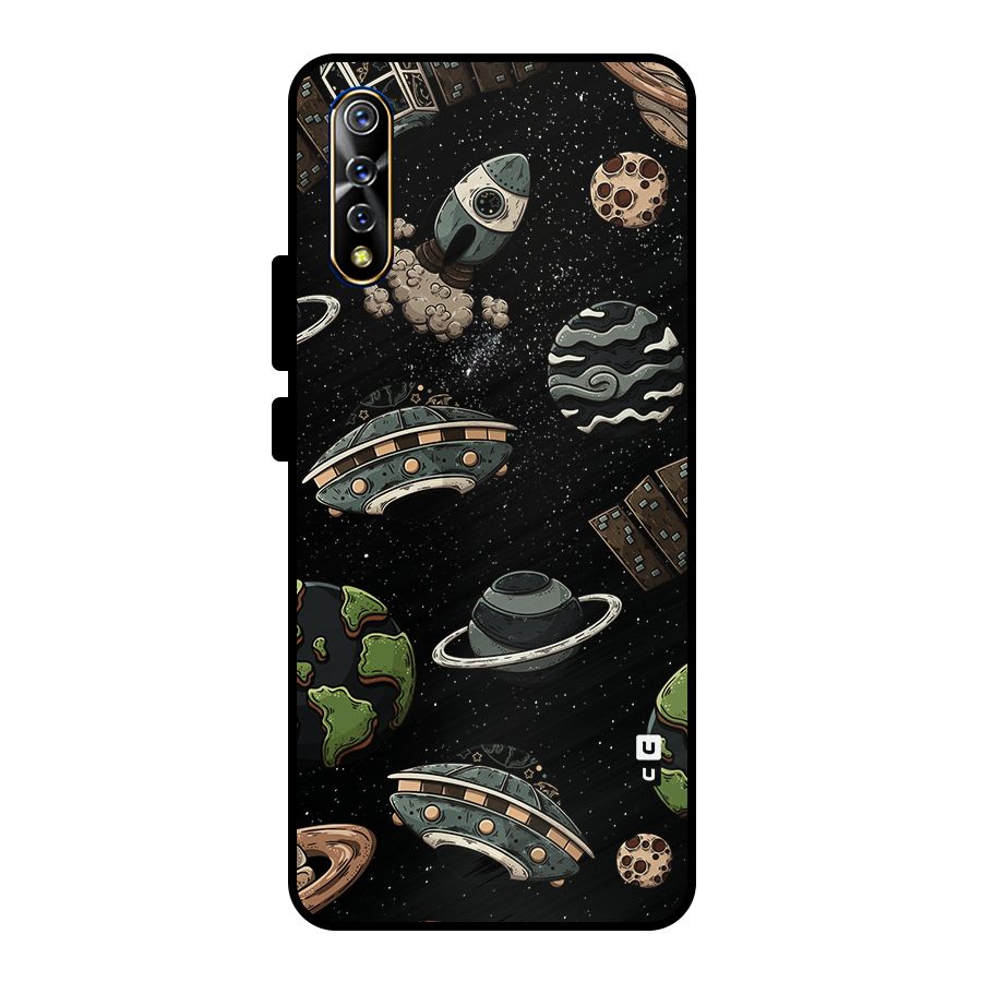Cosmos Night Sky Anime Pattern Metal Back Case for Vivo S1