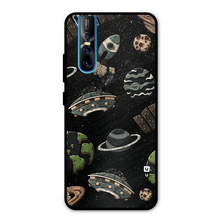Cosmos Night Sky Anime Pattern Metal Back Case for Vivo V15 Pro