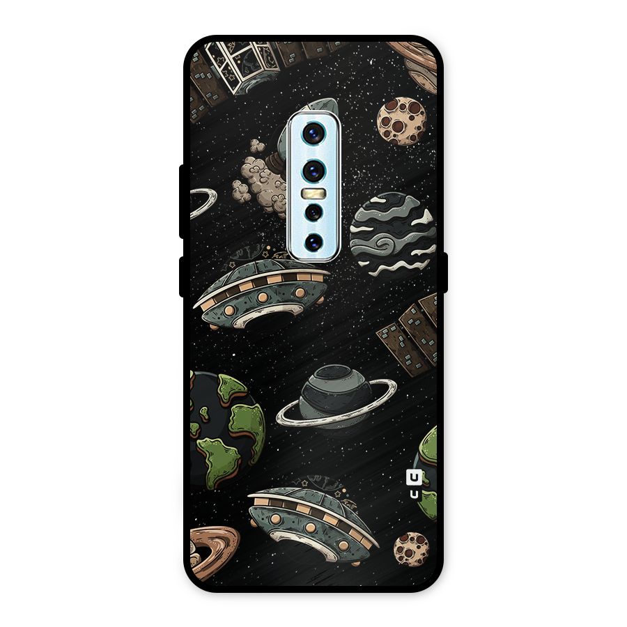 Cosmos Night Sky Anime Pattern Metal Back Case for Vivo V17 Pro